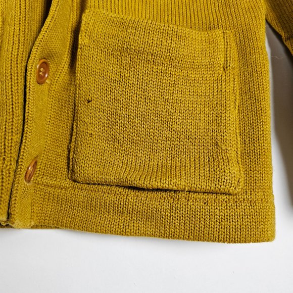 Vintage Imperial Official Award Wool Worsted Distressed Mens 36 Cardigan Sweater - Picture 6 of 9